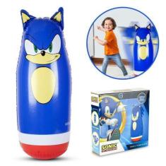 Imagem de Boneco Sonic Teimosinho Inflável João Bobo 3D Infantil 75 Cm - Bbr Toy