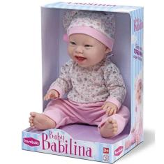 Imagem de Boneca BABY Babilina Soninho C/ Pijama e Toquinha de Dormir 34CM
