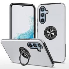 Imagem de Kainevy Capa para Samsung Galaxy A35 5G capa resistente com anel de suporte estética legal capa para celular Samsung A35 capa magnética TPU PC camada dupla à prova de choque fino luxo elegante design