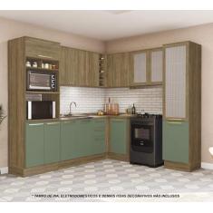 Imagem de Armário de Cozinha Modulada Completa de Canto 8 peças 2,49X2,28m 272 B