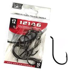 Imagem de Anzol Pesca Marine Sports 12146 N°12 (1,0cm) Black 50 Peças