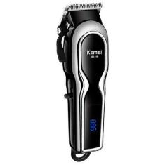 Imagem de 3 Máquinas De Corte Km-119 Profissional Sem Fio Display Led - Kemei