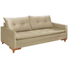 Imagem de Sofá 2 Lugares Inglaterra 180cm Tecido Veludo Cor Bege