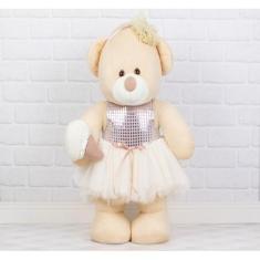Imagem de URSO PELUCIA GIGANTE AMORE 60 cm - DOCINHO VESTIDO - CKD CONFECÇÕES, R