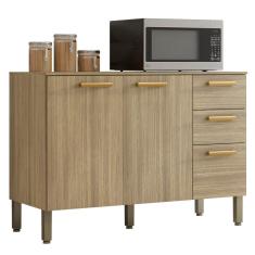 Imagem de Balcão Gabinete para Pia com Tampo 120cm Urban K02 Freijó - Mpozenato