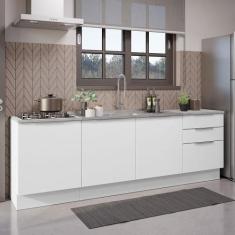 Imagem de Armário De Cozinha Compacta 240cm Branco Stella Madesa 01