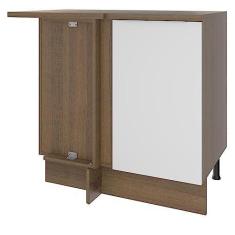 Imagem de Balcão de Canto Madesa Stella 1 Porta - Rustic/Branco