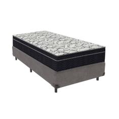 Imagem de Cama + Box Solteiro Colchão Airtech Extra Firme Ortobom D45 Cor:cinza