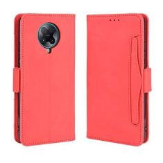 Imagem de Capa com compartimento para cartão para XIAOMI Mi Poco F2 Pro, capa flip carteira com suporte de couro para XIAOMI Mi Poco F2 Pro, capa magnética retrô para celular, capa carteira com compartimentos