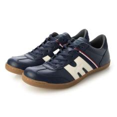 Imagem de MOBUS(モーブス) Tênis masculino feminino casual de couro Finster, Azul-marinho/creme, 39 BR
