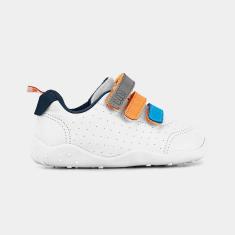 Imagem de Tênis Infantil Bibi Fisioflex Originals Branco com Azul Marinho de Tiras-Masculino