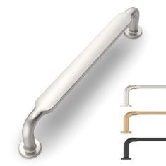 Imagem de 9BUILD Puxadores de armário de níquel acetinado escovado, 12,7 cm, puxadores de armário de cozinha, ferragens de armários, puxadores de armário de níquel, puxadores de gaveta