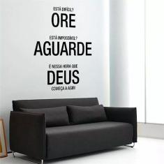 Imagem de Adesivo de parede frase Ore, Deus 60cm x 50cm