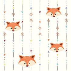 Imagem de Papel de Parede Raposa Etnic