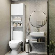 Imagem de Armário De Banheiro Para Vaso Sanitário Com 2 Portas Multimóveis 
