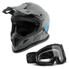 Imagem de Kit Capacete Pro Tork Fast 788 Grey Fosco + Óculos Pro Tork Blast , CI