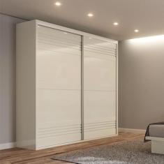 Imagem de Guarda Roupas com 2 Portas de Correr 223 Cm em 100% MDF Off White Dall