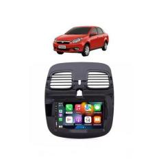 Imagem de Kit Multimídia Grand Siena Mold Grafite 2012 / 2020 7 Pol CarPlay Andr