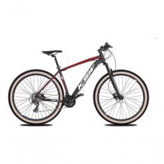 Imagem de Bicicleta Aro 29 Ksw Xlt 24v K7 Câmbios Shimano Freio Hidráulico Garfo Trava Pneu Faixa - Preto/vermelho/branco Tam.21