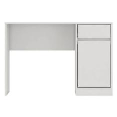 Imagem de Mesa Escrivaninha Work 109cm 1 Porta e 1 Gaveta Branco-EdeCasaMóveis