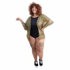 Imagem de Kimono Paetê Com Body Feminino Adulto de Carnaval - Fantasias Carol FS