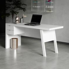 Imagem de Mesa para Escritório com 2 gavetas ME4122 Branco Tecnomobili