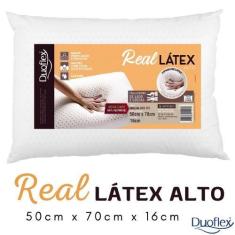 Imagem de Travesseiro Real Látex Alto Duoflex 50x70x16cm c/ Capa Dry Fit