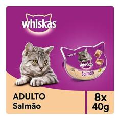 Imagem de Kit Petisco Whiskas Temptations Salmão Para Gatos Adultos 8x40g