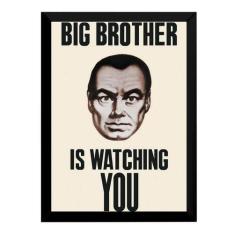 Imagem de Quadro 1984 George Orwell Arte Big Brother Poster Moldurado