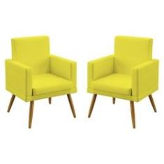 Imagem de Kit 2 Poltronas Nina Com Rodapé Sued  Aradecor