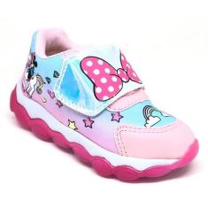 Imagem de Tênis Infantil Minnie Unicórnio Menina Luz Led Confortável - Mini Pé