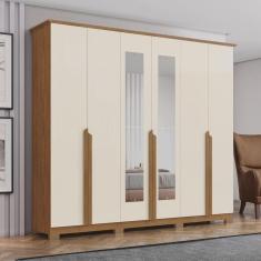 Imagem de Guarda-roupas Casal 6 Portas 6 Gavetas com Espelho Andréas