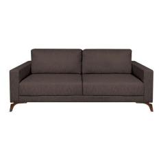 Imagem de Sofá 3 Lugares Henry Veludo Marrom 210 Cm - Sofani