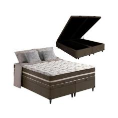 Imagem de Cama Box Baú + Colchão Super King Classic Molas Ensacadas 193X203x64cm