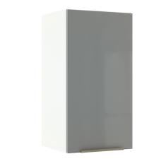 Imagem de Armário Aéreo Madesa Lux 35 cm 1 Porta - Branco/Cinza