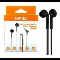 Imagem de Fone De Ouvido Com Fio P2 Microfone Kaidi Reforçado