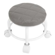 Imagem de Banqueta com rodas de baixa altura, assento baixo com rodas giratórias de 360°, banqueta preguiçosa para trabalho doméstico, banqueta baixa com polia redonda, para casa e garagem