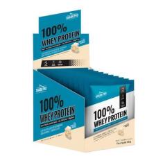 Imagem de Whey Protein 100% Sabor Chocolate Branco 10 Unidades Sachê 40g Shark P