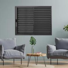 Imagem de Janela Veneziana de Alumínio 3 Folhas 100 X 120cm Linha Modular
