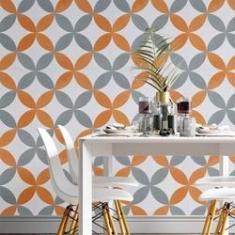 Imagem de Papel De Parede Adesivo Geométrico N014024 Rolo 0,58X3M