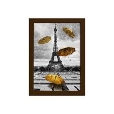 Imagem de Quadro Paris Torre Eiffel Detalhe  Moldura Marrom 22x32