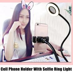 Imagem de Suporte de telefone celular com anel LED lâmpada de luz 6 polegadas- 2 em 1