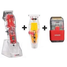 Imagem de Máquina De Cortar Cabelo Profissional Wmark Ng 407 2600mah + Maq Acaba