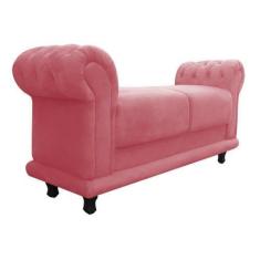 Imagem de Sofá Retrô Barcelona Namoradeira Suede Rose - D'rossi