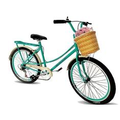 Imagem de Bicicleta Aro 26 tipo ceci cesta tipo vime 6 marchas mary