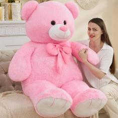Imagem de Ursinho de pelúcia Tezituor Giant Pink 150cm para crianças