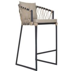 Imagem de Banqueta Alta Eros Alumínio Cozinha Área Gourmet Balcão Ilha - Nossa K