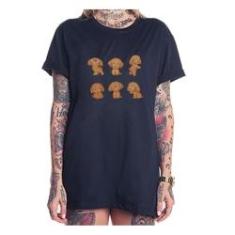 Imagem de Camiseta blusao feminina Toy-Poodle focinho marrom