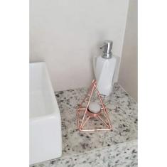 Imagem de Castiçal Vela Estilo Nórdico - Geométrico Rose TR