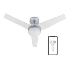 Imagem de Ventilador Teto Aliseu Controle Bluetooth - Cristal - 110 Cm